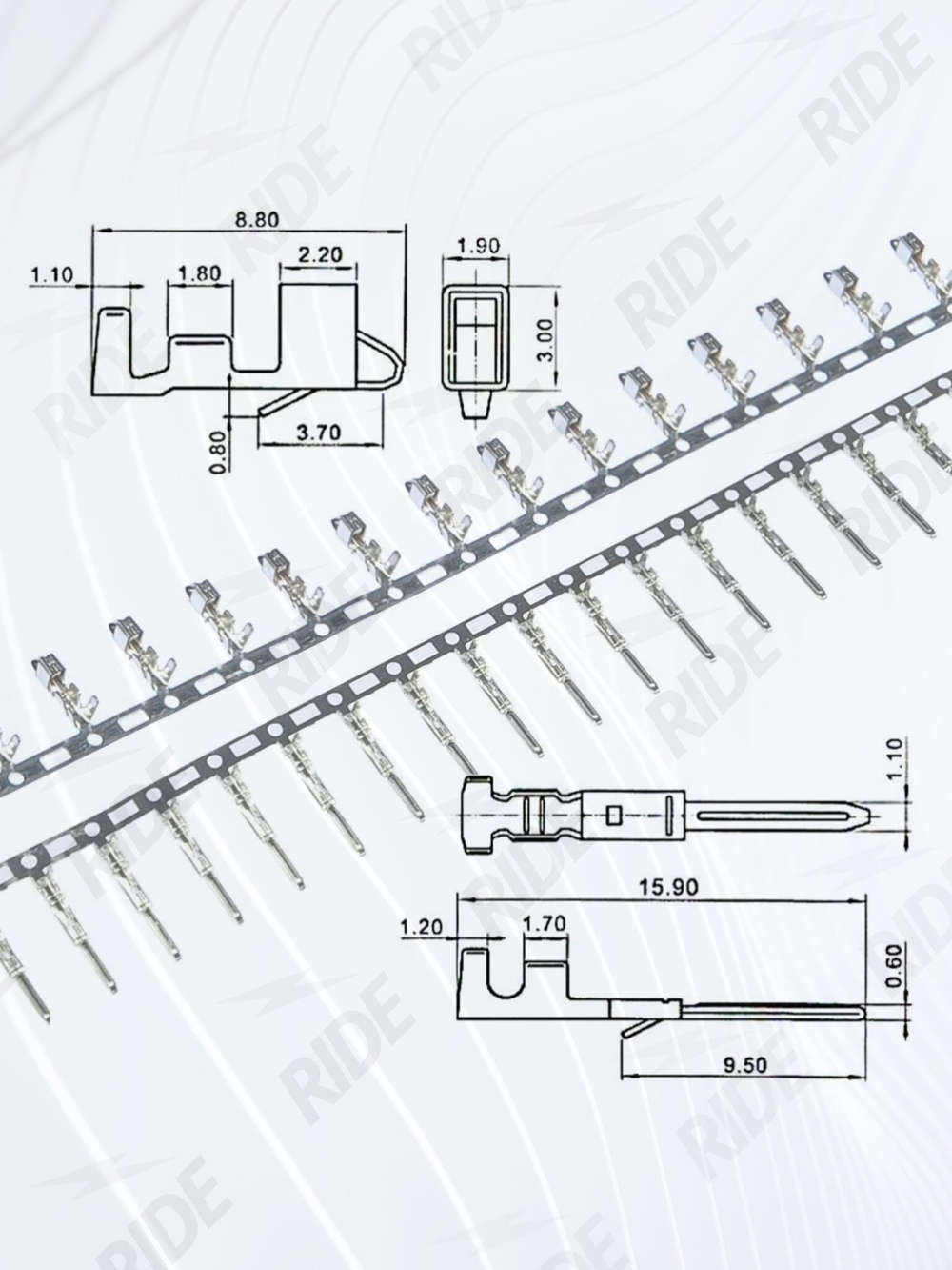 Комплект разъемов SM2.54 мама-папа 2/3/4/5 pin 560 штук
