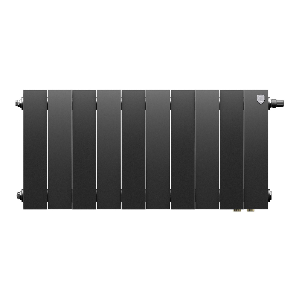 Радиатор биметаллический Royal Thermo PianoForte 300 Noir Sable 10 секций VDR (нижнее правое подключение)