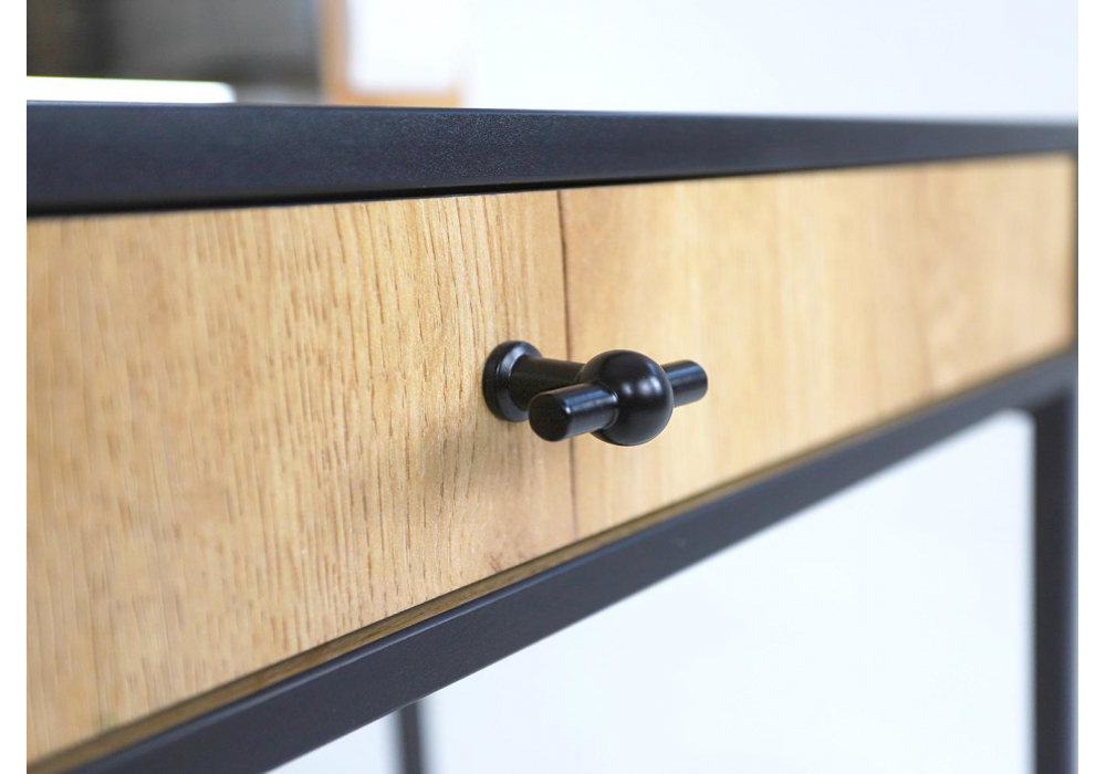 Стол деревянный Woodville Брут 6 крафт золотой, черный