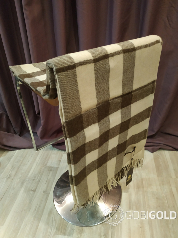 Плед из 100% овечьей шерсти 150x200 см. (MONGOLTEXTILE) - MT003(2)