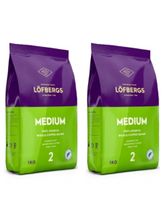Кофе в зернах Lofbergs Medium Roast 1 кг x 2 шт