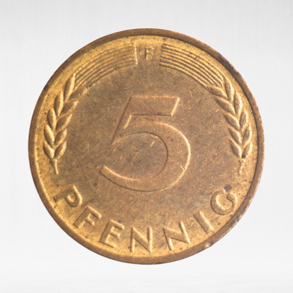 Germany, 5 Pfennigs, 1972, (Stuttgart Mint - "F"), VF