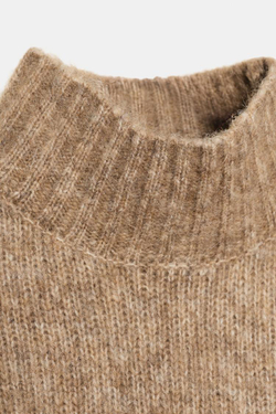 ZARA ЖИЛЕТ ИЗ ШЕРСТИ С ВОЛАНАМИ, РЫЖЕВАТО-КОРИЧНЕВЫЙ