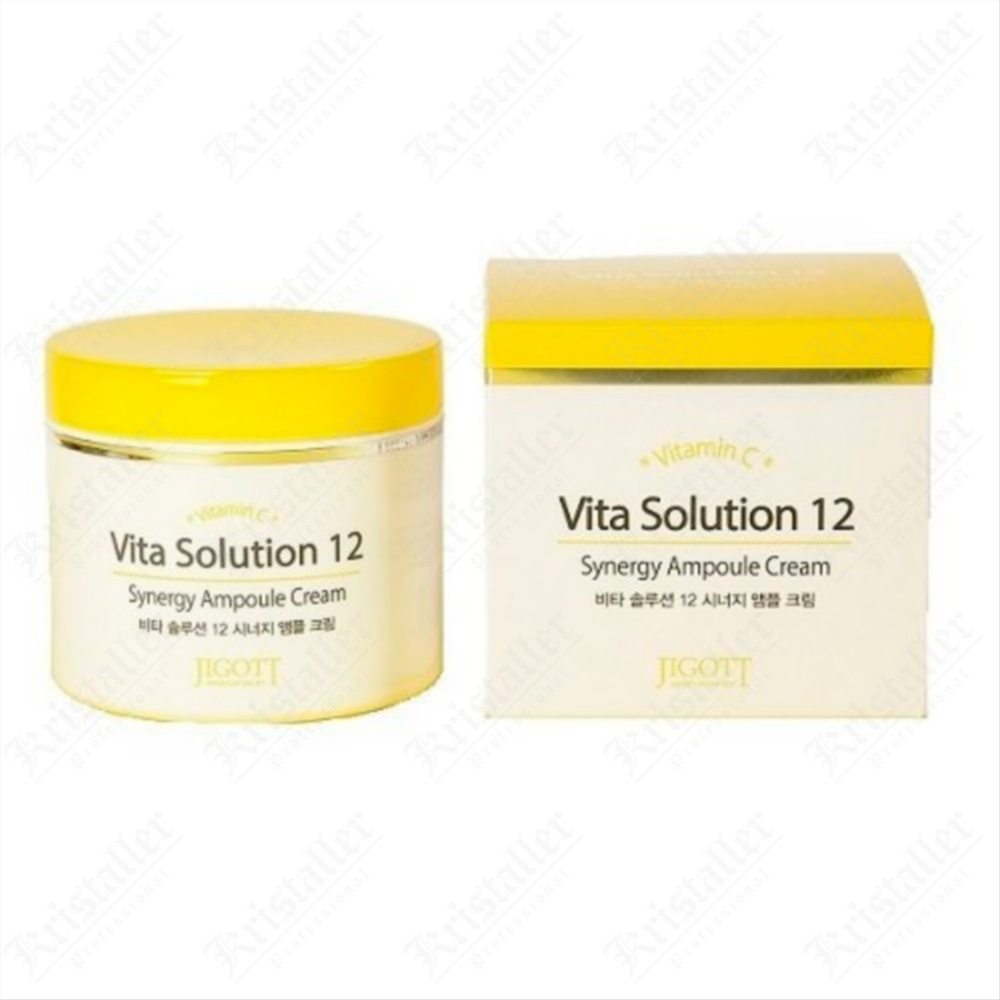 JIGOTT Крем для лица ОСВЕТЛЕНИЕ Е Vita Solution 12 Synergy Ampoule Cream, 100 мл