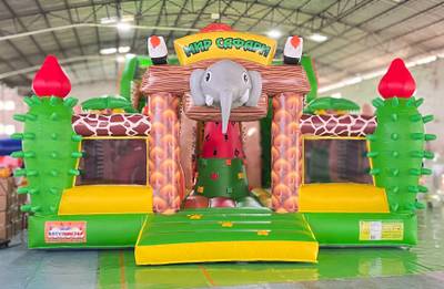 Коммерческий надувной батут «Сафари Ультра 2», 10*6*6 м