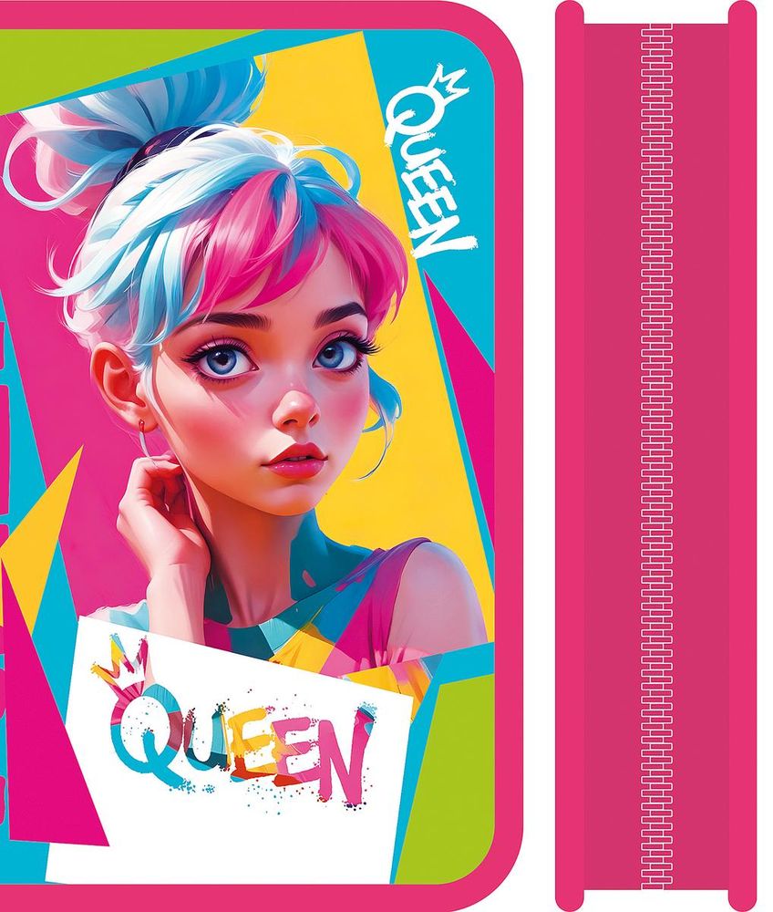 Пенал 1 секц. большой 190/115 "Яркая девушка 2025" (Пчелка)