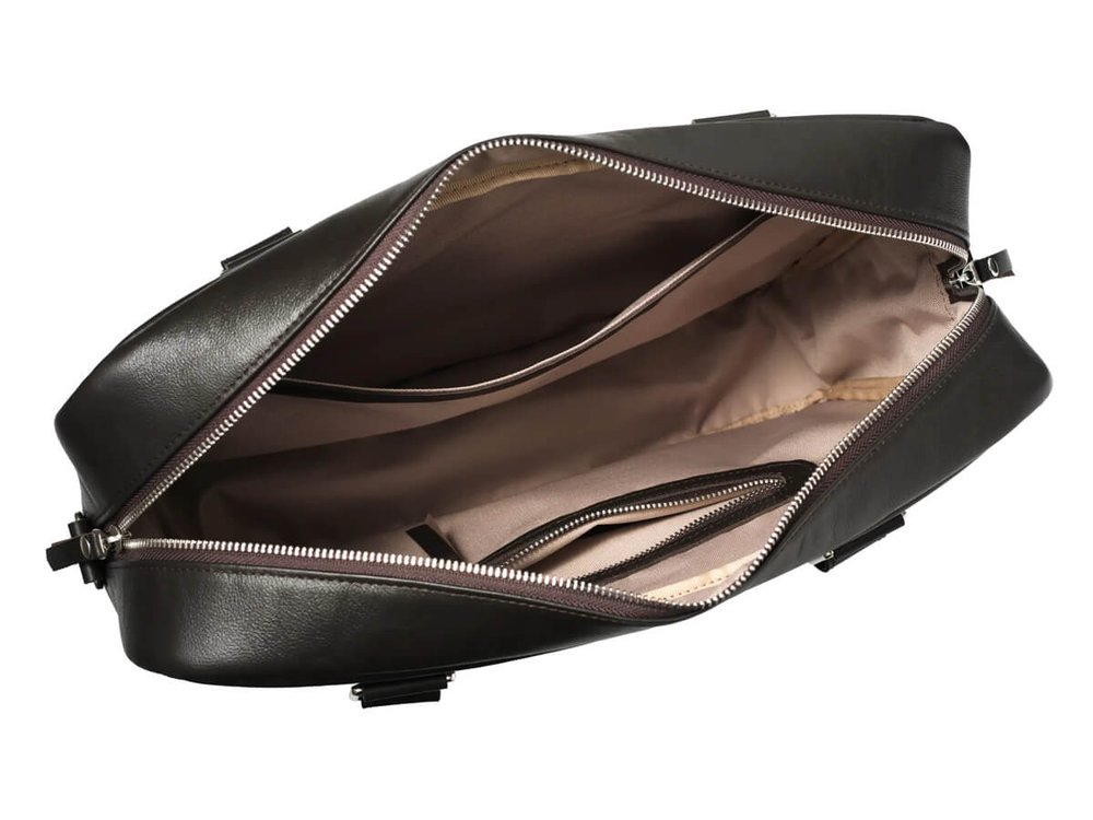 Деловая сумка из натуральной кожи "Alverio Brown"