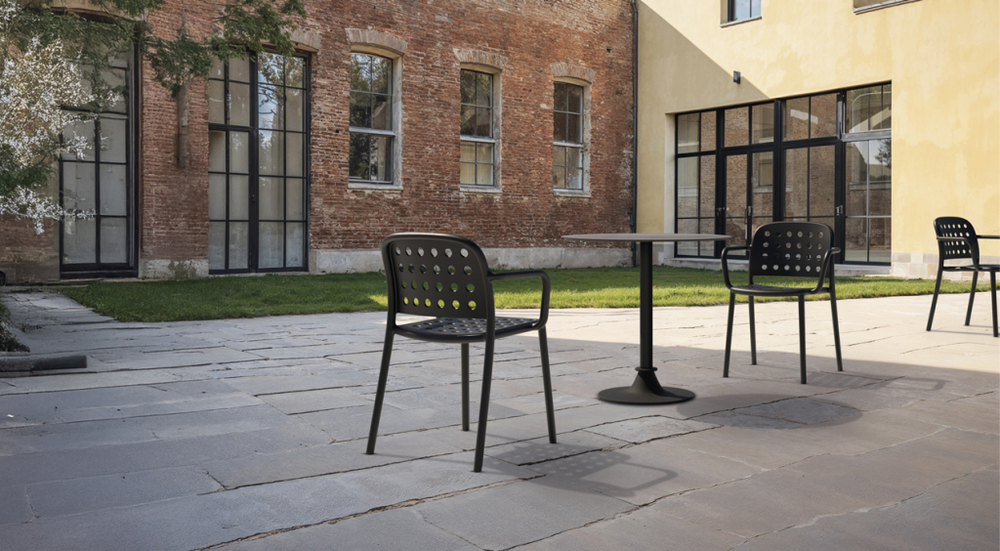 Кресло пластиковое Papatya Bomonti-K, антрацит