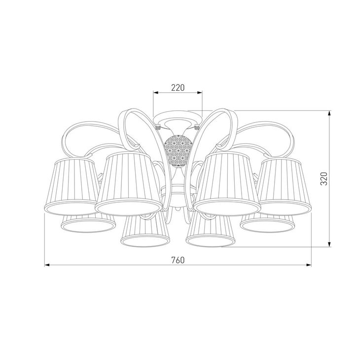 Потолочная люстра Eurosvet 60088/8 хром
