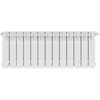 Радиатор биметаллический STOUT TITAN VENTIL 350 - 13 секций (подключение нижнее правое, цвет белый)