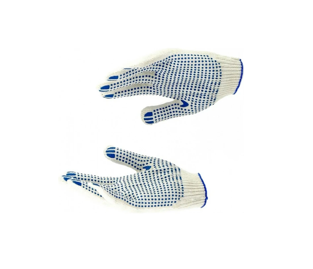 ПЕРЧАТКИ ТРИКОТАЖНЫЕ С ПВХ ТОЧКОЙ 10 КЛАСС СТИКЕР