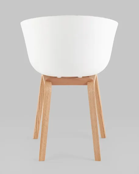 Стул Hey Soft, белый с серой обивкой