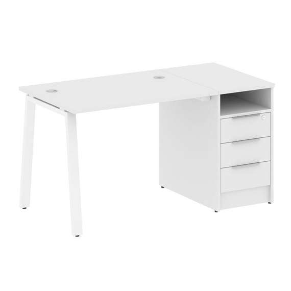 Метал Систем Рабочая станция с тумбой на А-образном м/к БА.РС-СТП-1.1