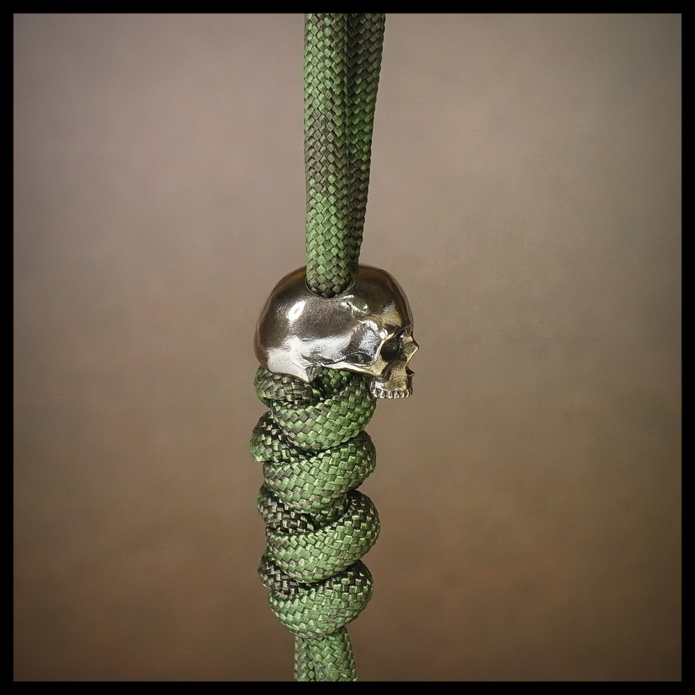 Темлячная бусина "Черепок" для ножей , латунь