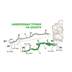 Шланги заднего кондиционера Pajero 4 задняя часть 180см.