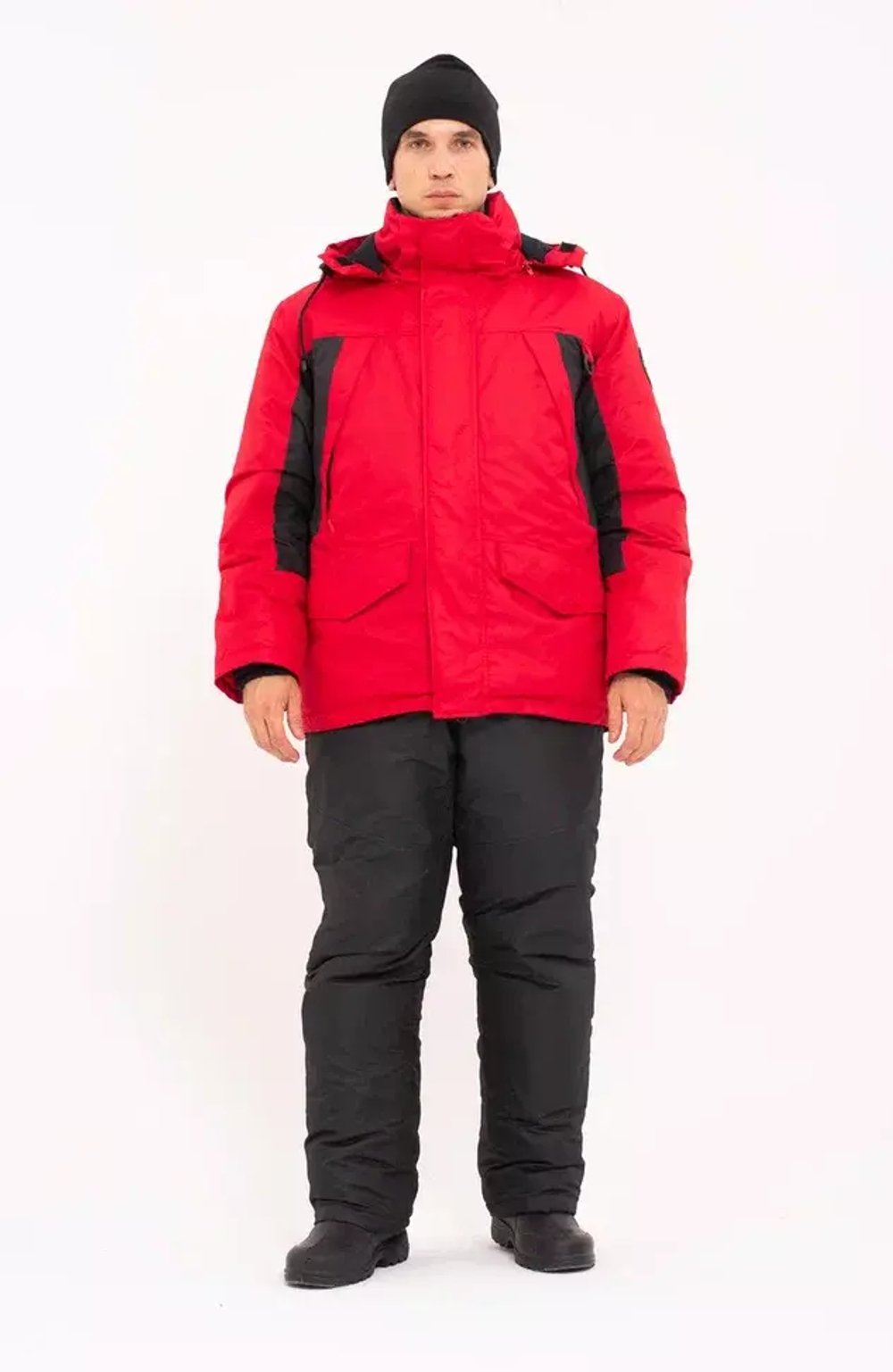 Зимний мужской костюм-поплавок ONERUS "Фишер -45" (Таслан) Красный/Черный