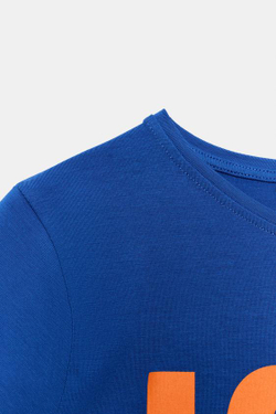 ZARA ФУТБОЛКА С КОРОТКИМИ РУКАВАМИ И НАДПИСЬЮ, ЯРКО-СИНИЙ