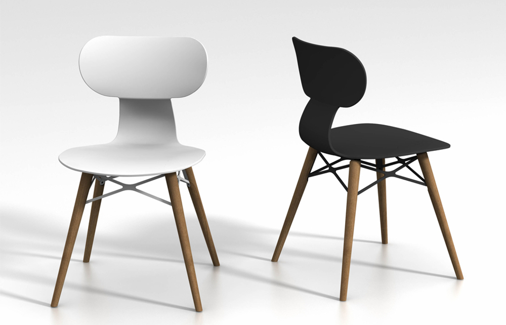 Стул пластиковый Papatya Yugo-S Wox Beech, белый