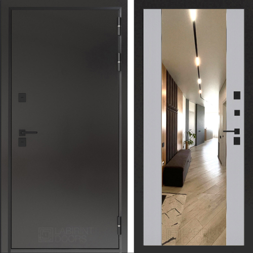 Бункер 10 зеркало МАХ серый рельеф софт