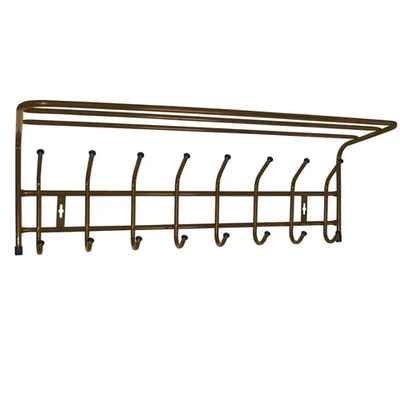 Вешалка настенная 8 крючков с полкой, 805, Медный антик, ВП8/А