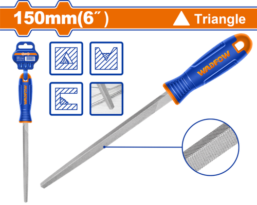 Напильник треугольный 150 мм (10/60) WADFOW WFE7856
