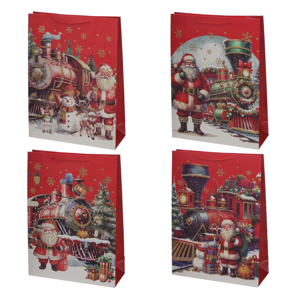 GAEM Пакет подарочный XL (бумага 210г/м2, блок 12шт), L40 W15 H55 см, 4в.