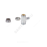 Кран шаровой латунь сливной R65D хром Ду 8 Ру42 НР/штуц 1/4" под ключ Giacomini R65DX011