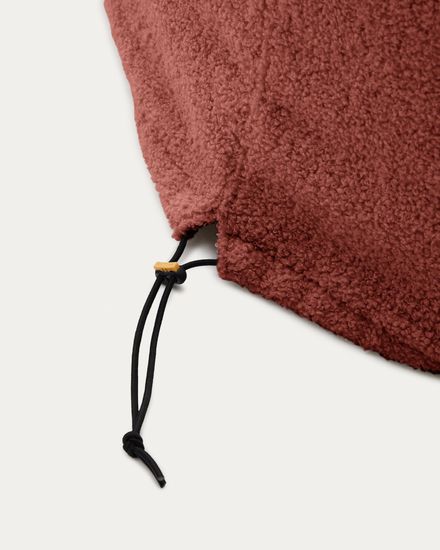 Чехол на пуф Kaeli из терракотового букле Ø 43 см