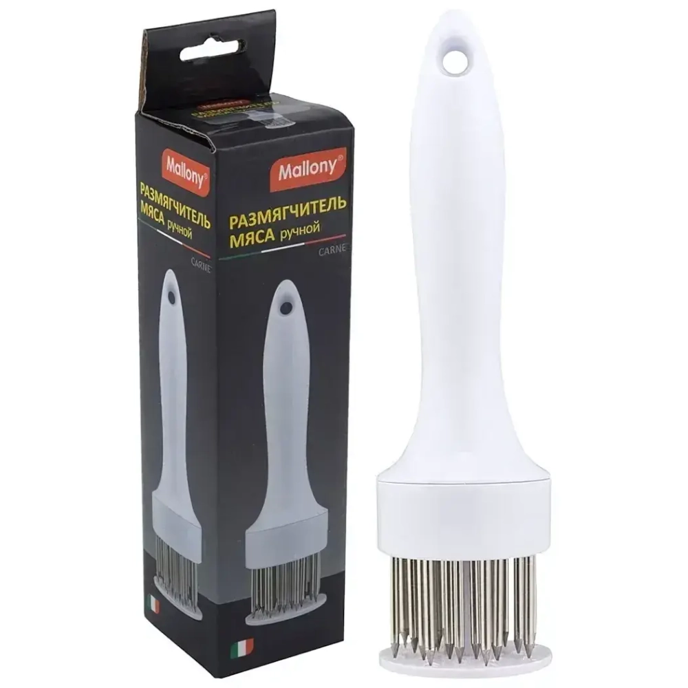 Размягчитель мяса ручной CARNE, 19*5 см, пластмасса, нерж сталь
