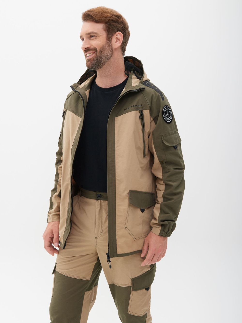 Костюм летний Горка-Люкс ткань Nylon Cotton Рип-Стоп цвет Хаки/Песок