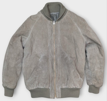 Куртка-бомбер винтажная из овечьей шкуры (S)