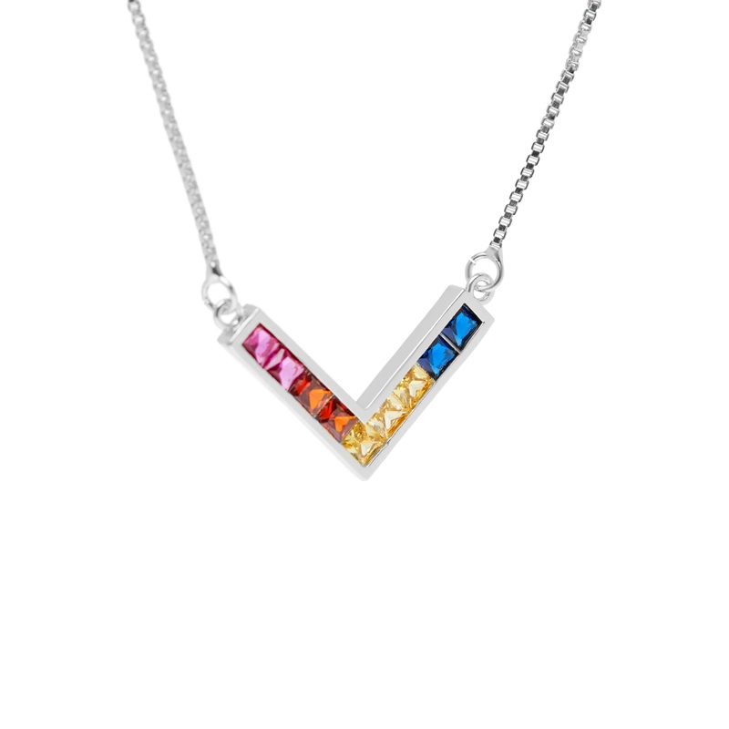 Колье Мульти В – Серебро