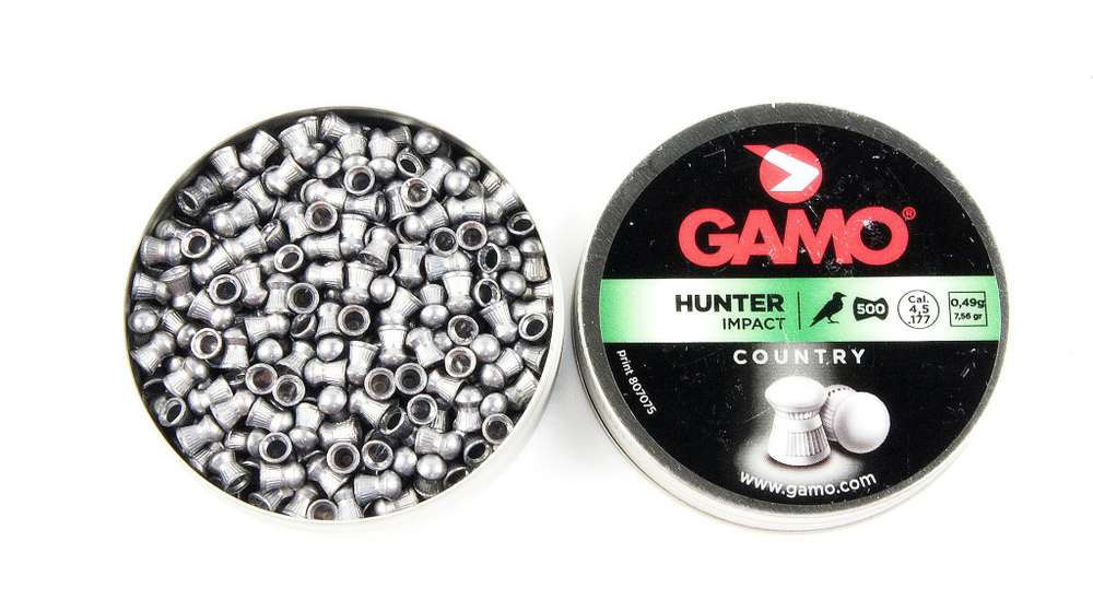 GAMO HUNTER 4,5 мм  0,49г. (250шт.)/(500шт.) пули пневматические