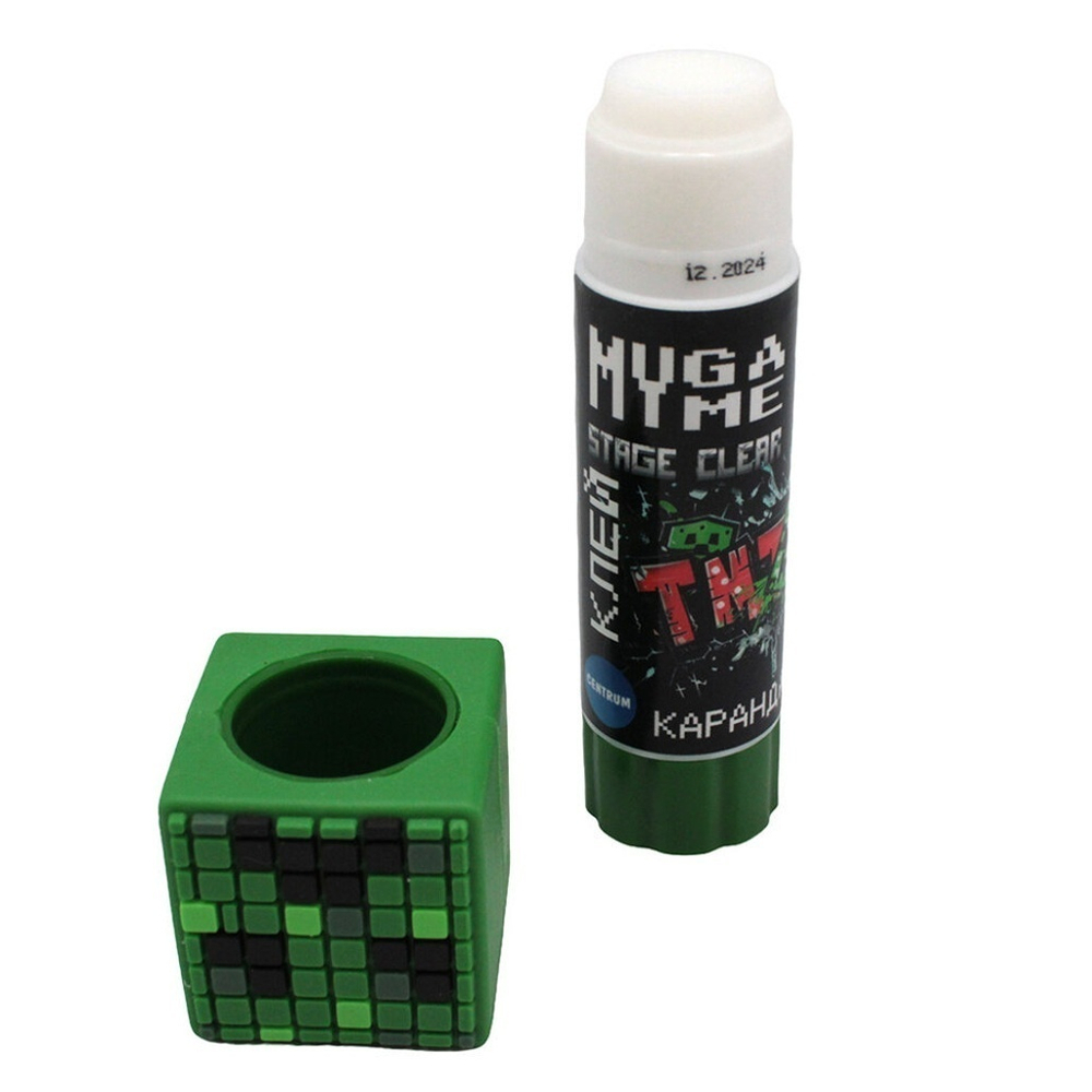 Клей-карандаш 9гр. с топпером "My Game" ПВП, микс 4 героя (Центрум)