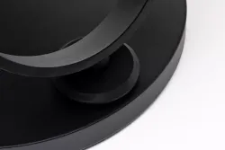 "Олимп" стол журнальный раздвижной из HPL 80-131х131см, Н43,5, цвет столешницы мрамор "Каррара"