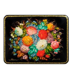 Народные промыслы ШК-19/ 9-H Шкатулка в технике декупаж «Цветы» (10х8х3,5)