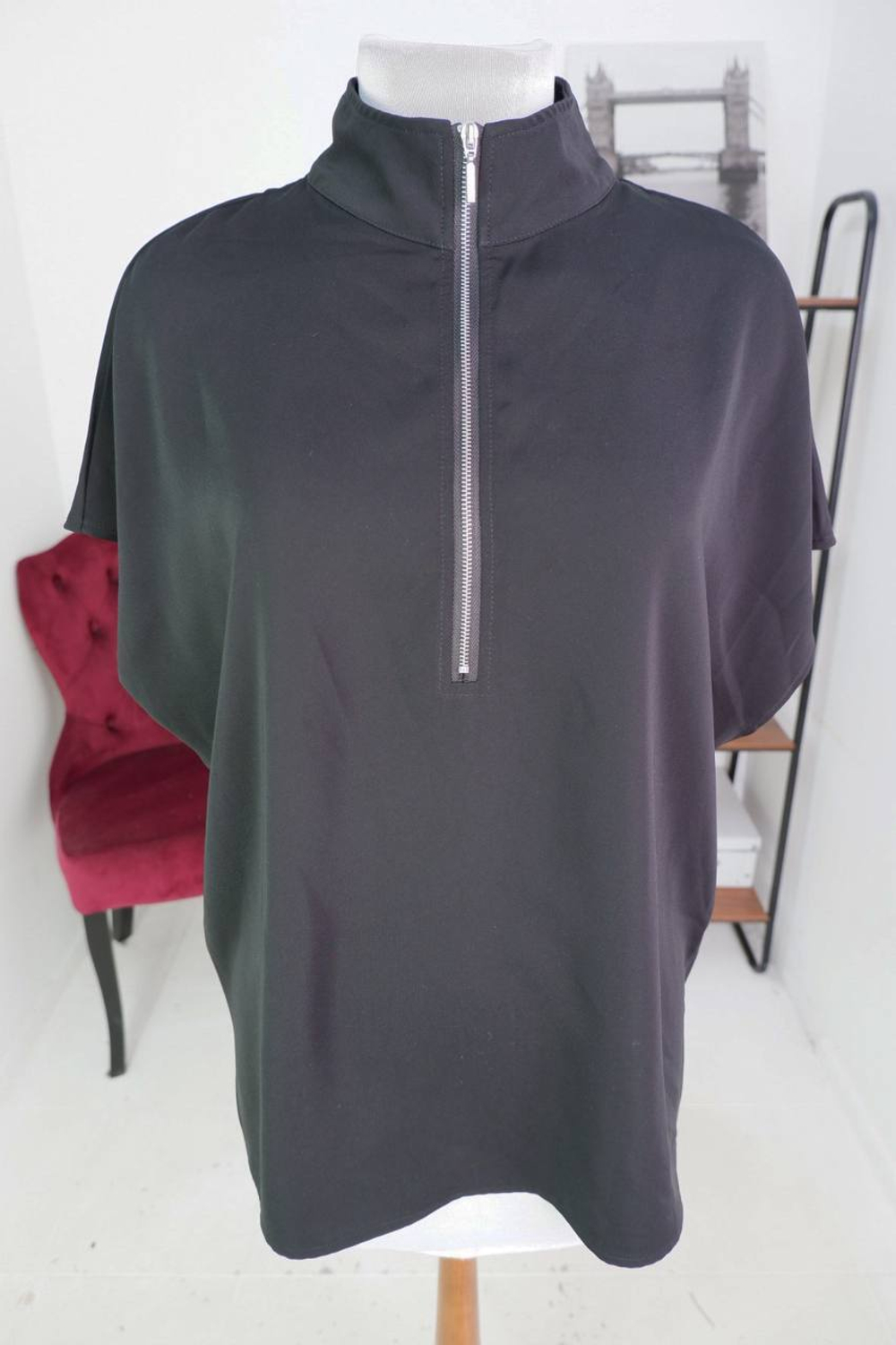 Блузка Zarina с молнией, маркировка 170-96-104, визуально на 48 размер