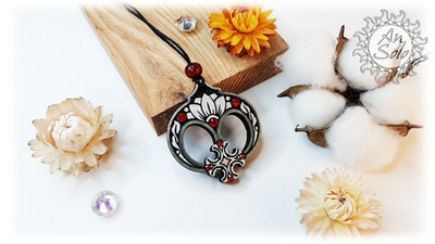 Лунница с крестом "Цветочные мотивы"