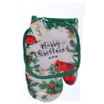 Прихватка в наборе с варежкой «Свиристель», 17,5*17,5 см и 27*17 см