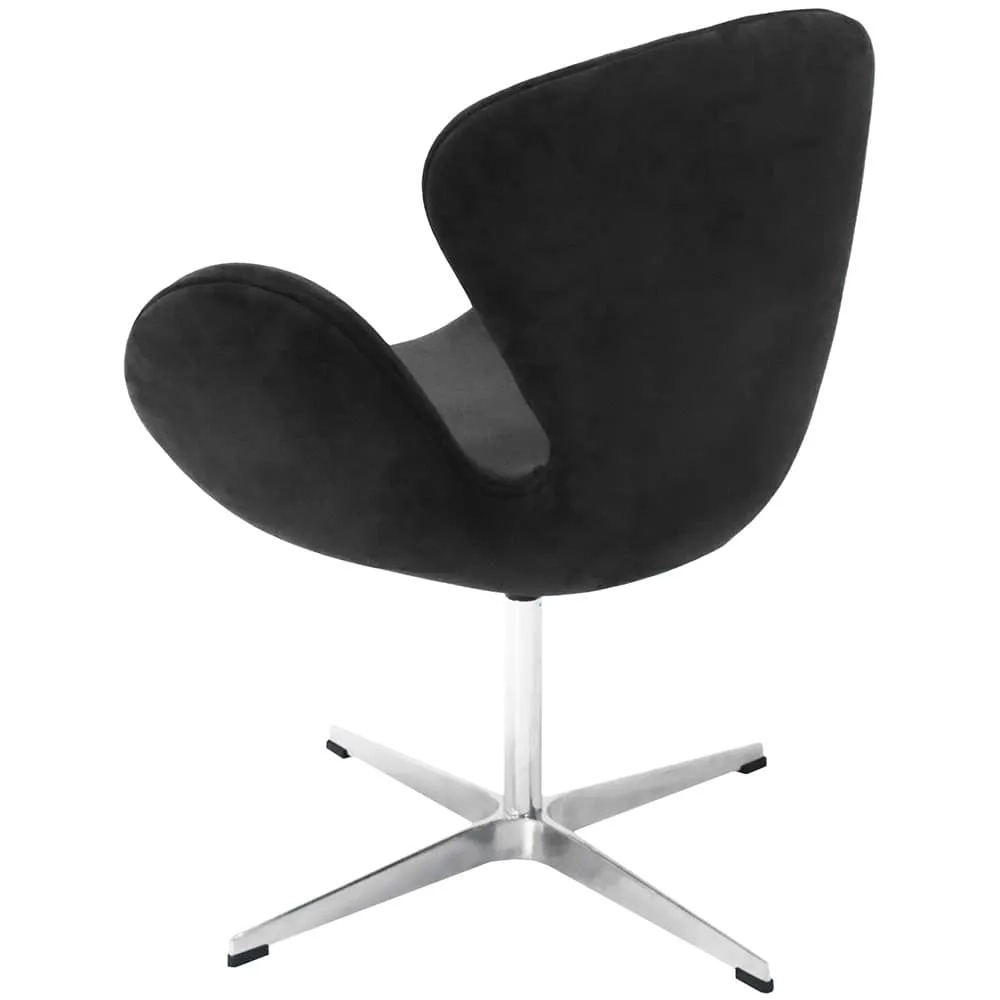 Кресло Bradex Home SWAN STYLE CHAIR графит, искусственная замша