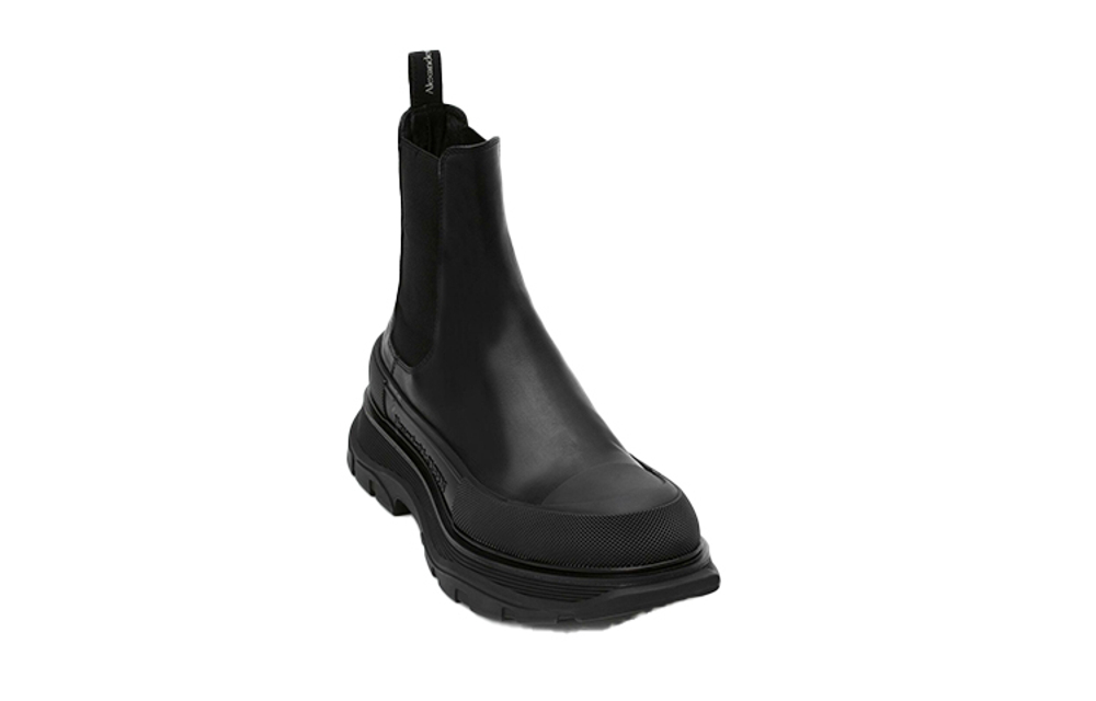 Alexander McQueen Alexander McQueen Tread Slick Trend Simple Casual Chelsea Boots Men's Black