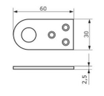 Проушина прямая 30*60 без покр. Домарт / 9845