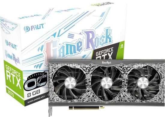 Видеокарта Palit GeForce RTX 3070 GameRock OC V1 LHR