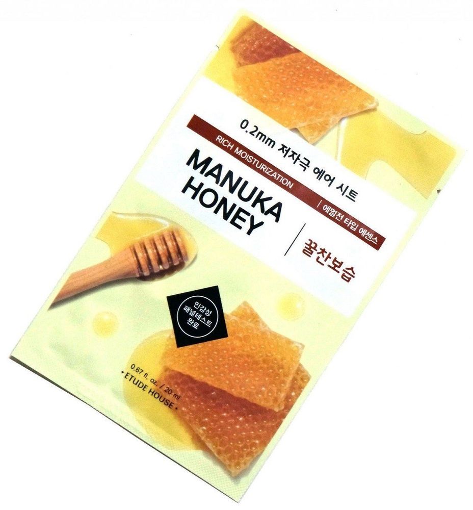 Etude House Маска тканевая с экстрактом мёда - Therapy air mask manuka honey, 20мл