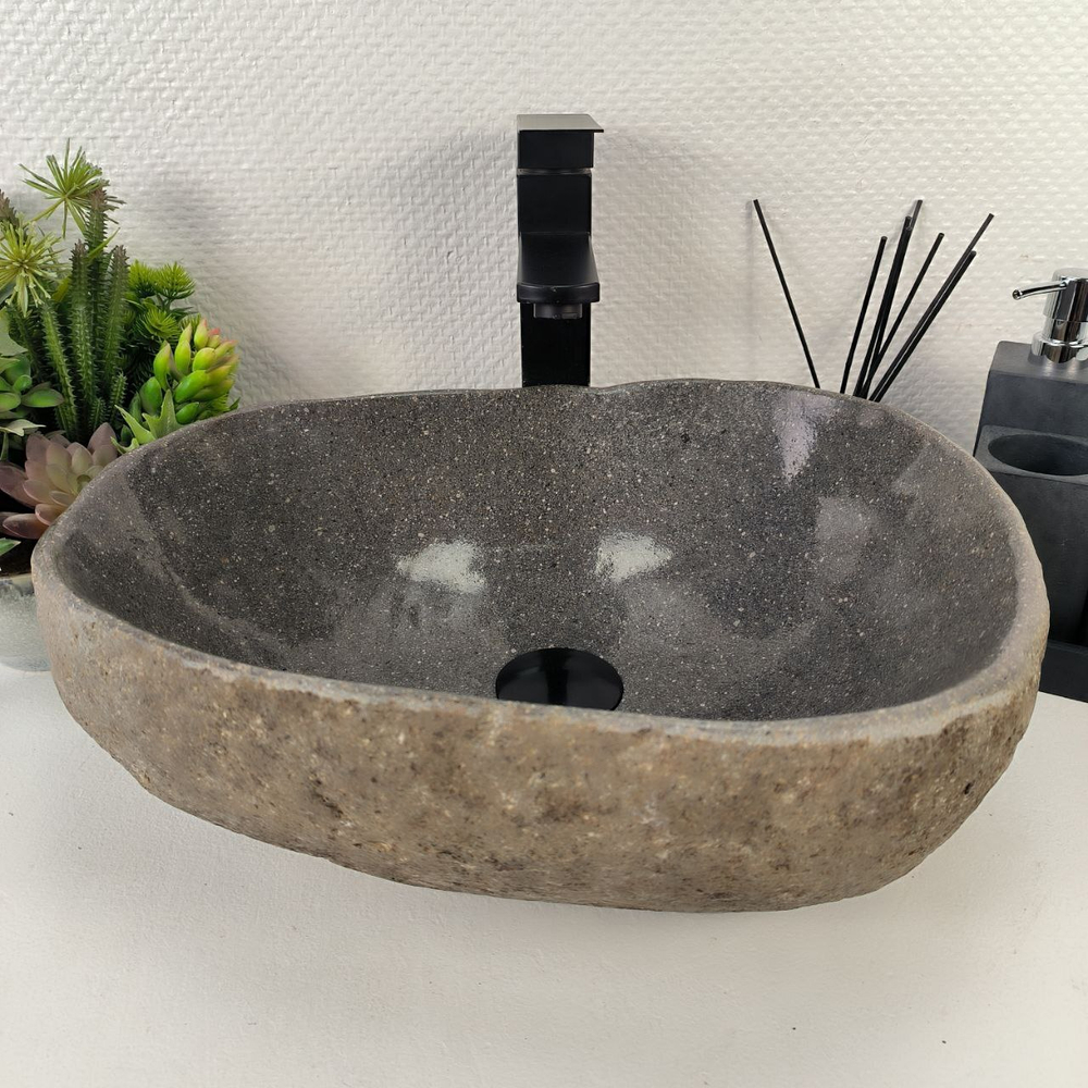 Раковина из речного камня RS-64907 43*38*15 0861
