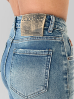 Джинсы Lanwin Х1865 однотонные прямые с вставкой на кармане