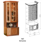 Приобрести витрину от гостиной Диана МДФ по приятной цене в Севастополе и всему Крыму.