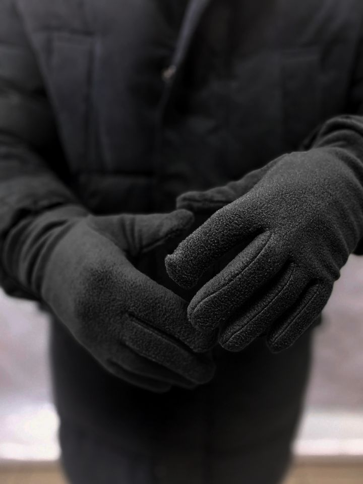 Перчатки флисовые (черные)
