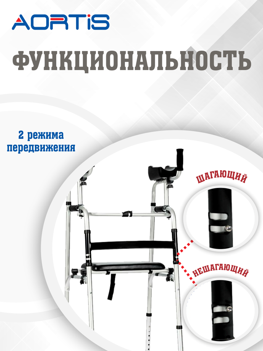 Ходунки шагающие AORTIS KDB205