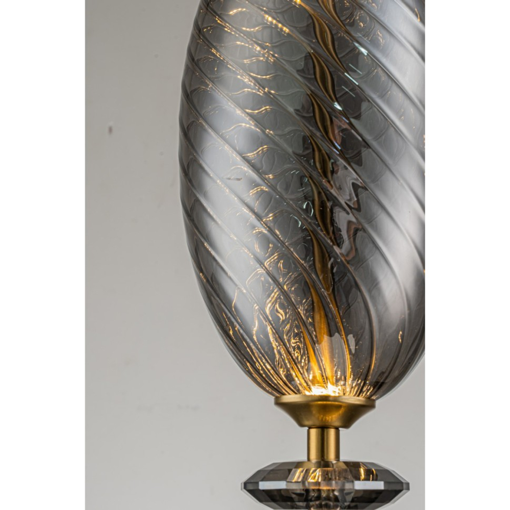 Светильник подвесной Belfast Herbison A1933 / A / A3 GR GL Золотой / Стекло / Серый